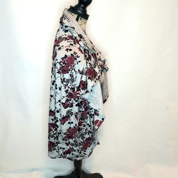 Kensie Womens Floral Sweater Jacket Medium - Picture 4 of 7